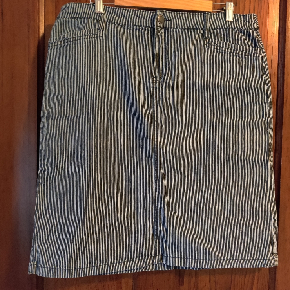 Christopher & Banks Petite Denim Skirt Size 16